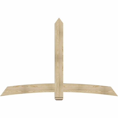 Ekena Millwork Bellingham Rough Sawn Timber Gable Bracket, Douglas Fir, 84"W x 56"H x 4"D x 6"F, 16/12 Pitch GBW084X56X0406BEL00RDF